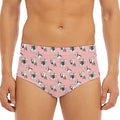 Cute French Bulldog Puppy Pattern Print Men's Triangle Swim Briefs