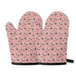 Cute French Bulldog Puppy Pattern Print Oven Mitts
