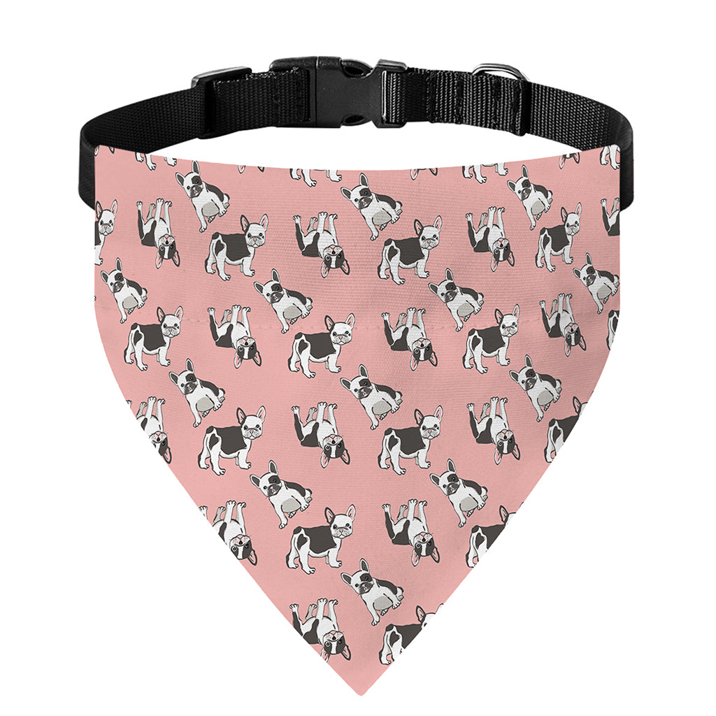 Cute French Bulldog Puppy Pattern Print Over The Collar Dog Bandana