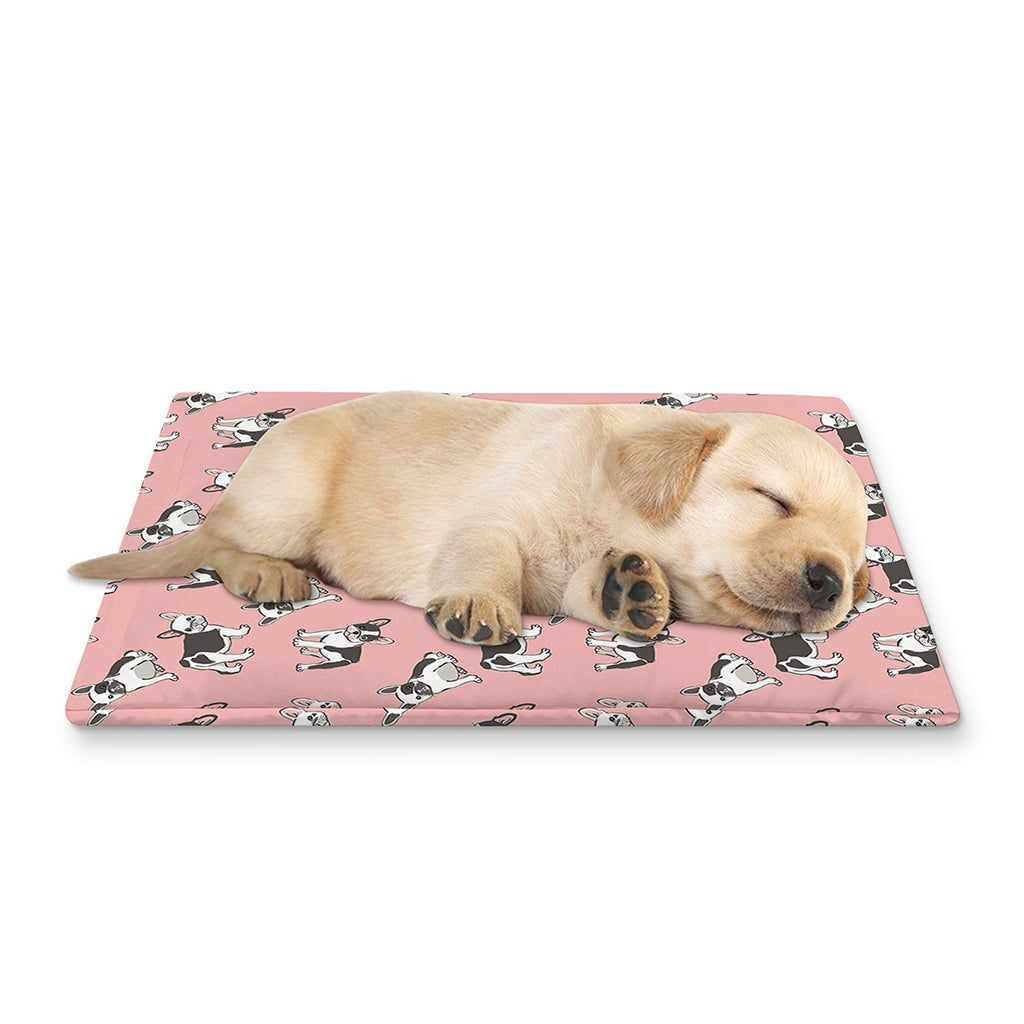 Cute French Bulldog Puppy Pattern Print Pet Cooling Mat Cover