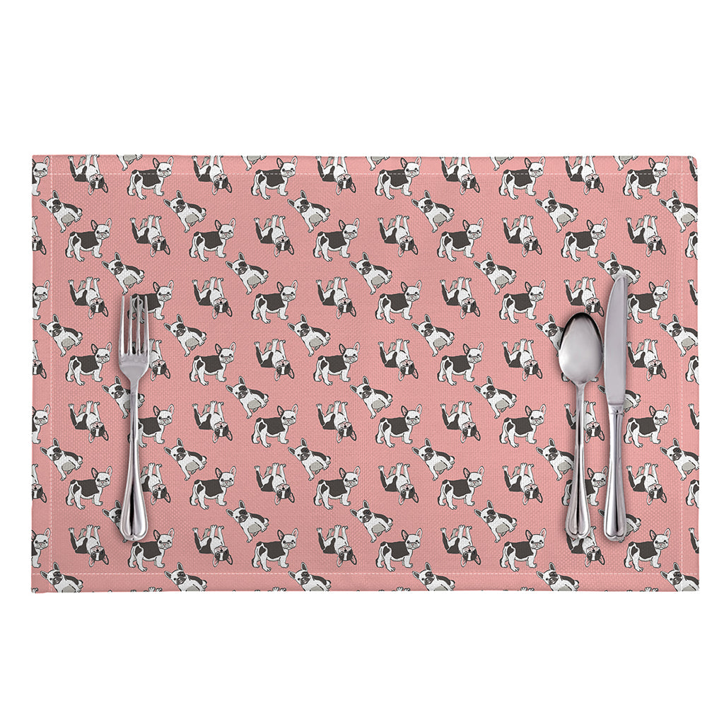 Cute French Bulldog Puppy Pattern Print Placemat