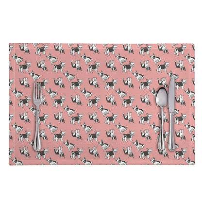 Cute French Bulldog Puppy Pattern Print Placemat