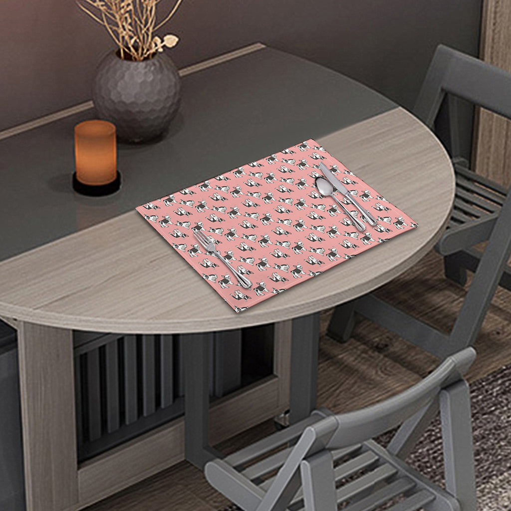 Cute French Bulldog Puppy Pattern Print Placemat