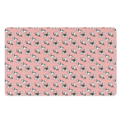 Cute French Bulldog Puppy Pattern Print Polyester Doormat