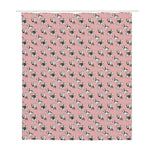 Cute French Bulldog Puppy Pattern Print Polyester Shower Curtain