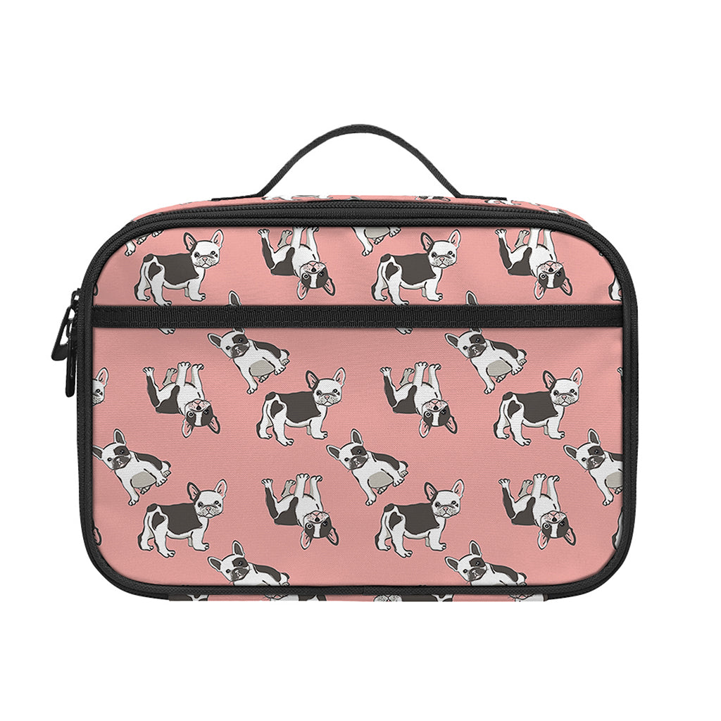 Cute French Bulldog Puppy Pattern Print Portable Lunch Bag