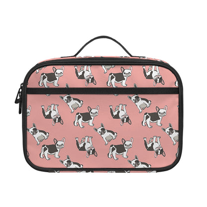 Cute French Bulldog Puppy Pattern Print Portable Lunch Bag