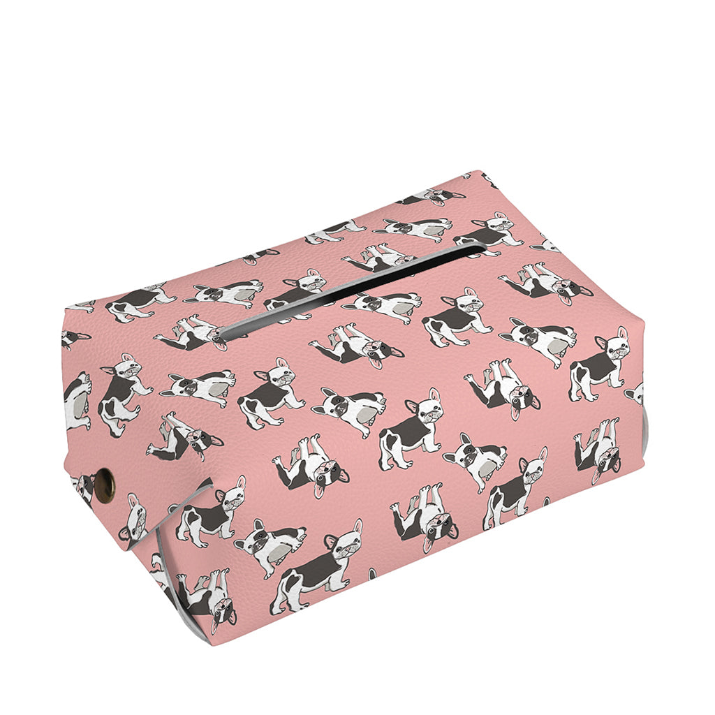 Cute French Bulldog Puppy Pattern Print Rectangle Tissue Box Cover