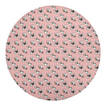 Cute French Bulldog Puppy Pattern Print Round Blanket