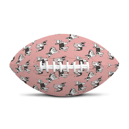 Cute French Bulldog Puppy Pattern Print Rugby Ball