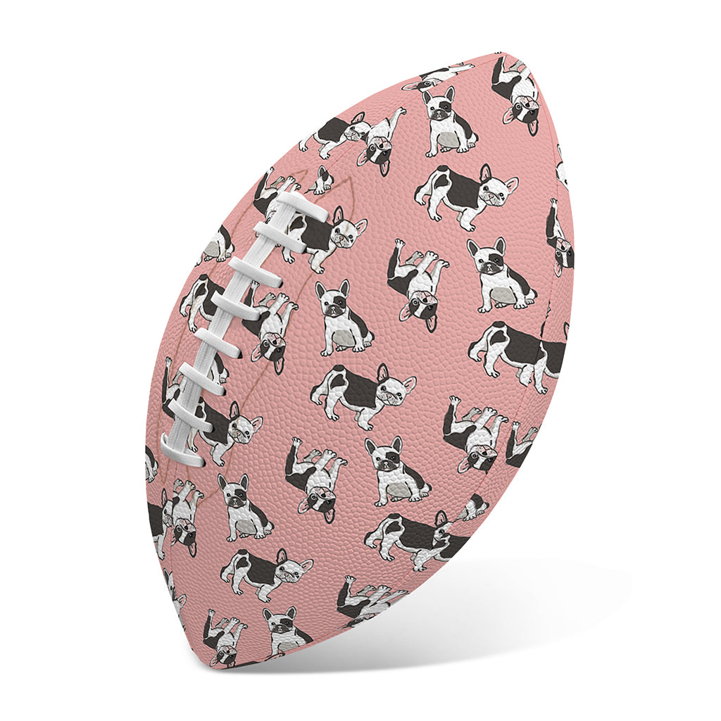 Cute French Bulldog Puppy Pattern Print Rugby Ball