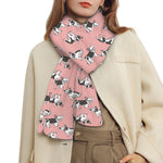 Cute French Bulldog Puppy Pattern Print Scarf
