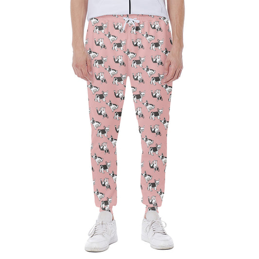 Cute French Bulldog Puppy Pattern Print Scuba Joggers