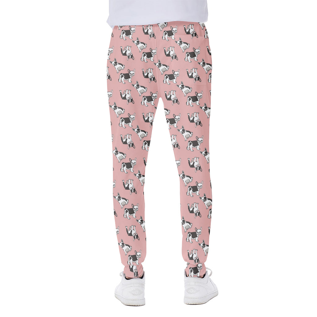 Cute French Bulldog Puppy Pattern Print Scuba Joggers