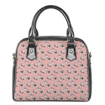 Cute French Bulldog Puppy Pattern Print Shoulder Handbag