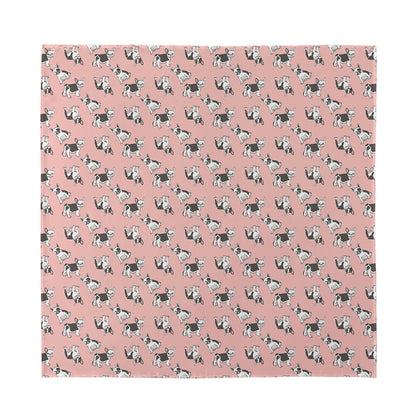 Cute French Bulldog Puppy Pattern Print Silk Bandana