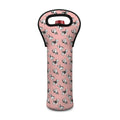 Cute French Bulldog Puppy Pattern Print Single Neoprene Wine Tote