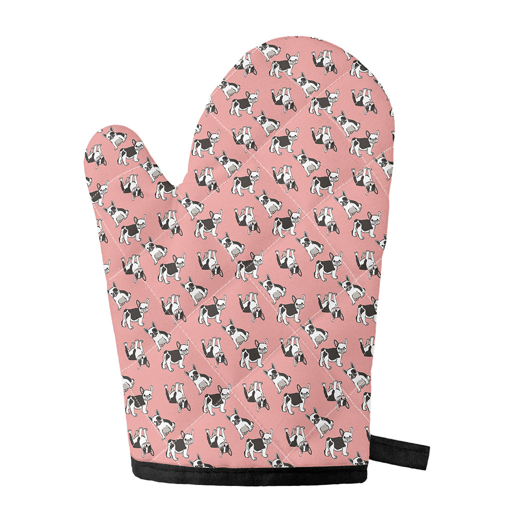 Cute French Bulldog Puppy Pattern Print Single Oven Mitt