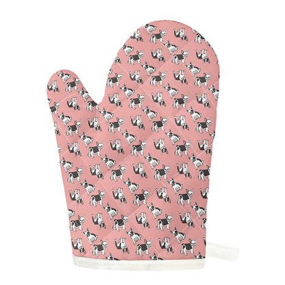Cute French Bulldog Puppy Pattern Print Single Oven Mitt