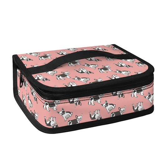 Cute French Bulldog Puppy Pattern Print Small Lunch Bag