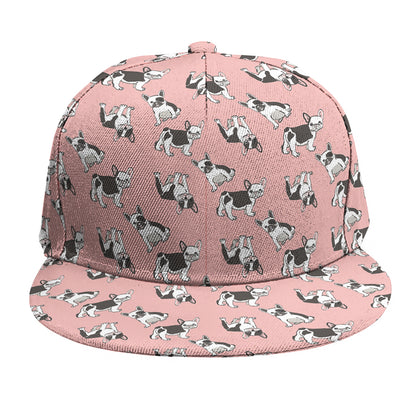 Cute French Bulldog Puppy Pattern Print Snapback Cap