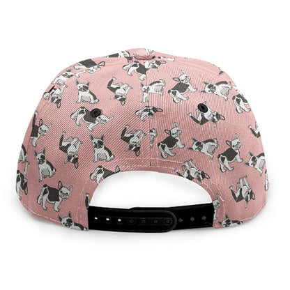 Cute French Bulldog Puppy Pattern Print Snapback Cap