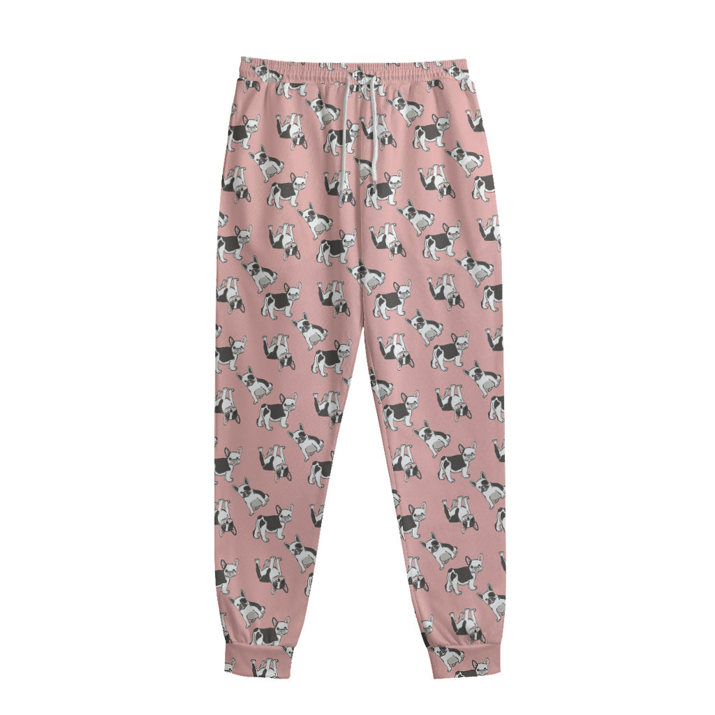 Cute French Bulldog Puppy Pattern Print Sweatpants