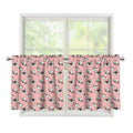 Cute French Bulldog Puppy Pattern Print Tier Curtains