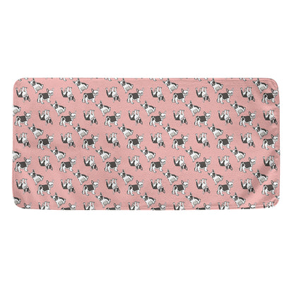 Cute French Bulldog Puppy Pattern Print Towel