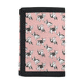 Cute French Bulldog Puppy Pattern Print Trifold Wallet