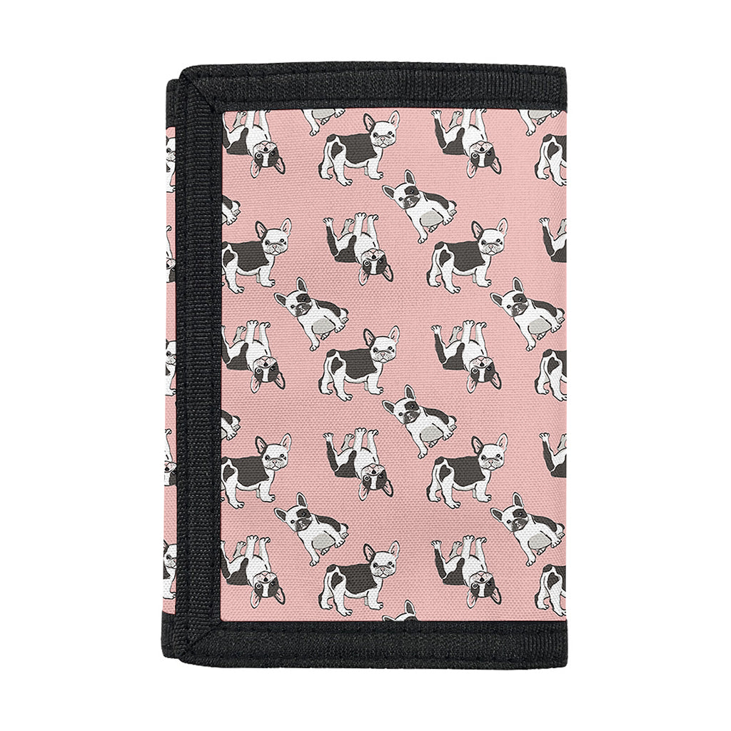 Cute French Bulldog Puppy Pattern Print Trifold Wallet