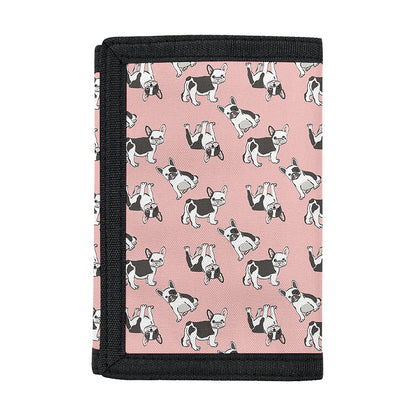 Cute French Bulldog Puppy Pattern Print Trifold Wallet