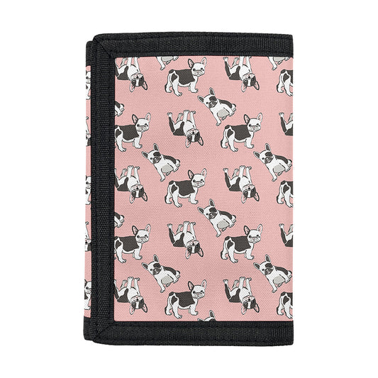 Cute French Bulldog Puppy Pattern Print Trifold Wallet