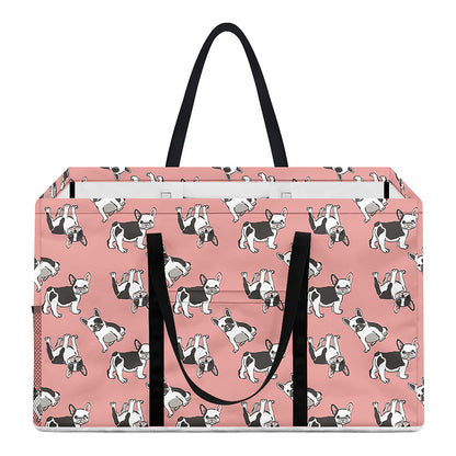 Cute French Bulldog Puppy Pattern Print Utility Tote Bag