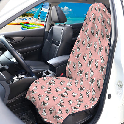 Cute French Bulldog Puppy Pattern Print Waterproof Car Seat Cover