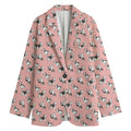 Cute French Bulldog Puppy Pattern Print Women's Cotton Blazer