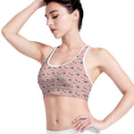 Cute French Bulldog Puppy Pattern Print Women's Sports Bra