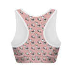 Cute French Bulldog Puppy Pattern Print Women's Sports Bra