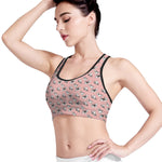 Cute French Bulldog Puppy Pattern Print Women's Sports Bra