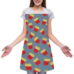 Cute French Fries Pattern Print Adjustable Apron