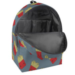 Cute French Fries Pattern Print Backpack