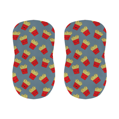 Cute French Fries Pattern Print Bar Stool Covers