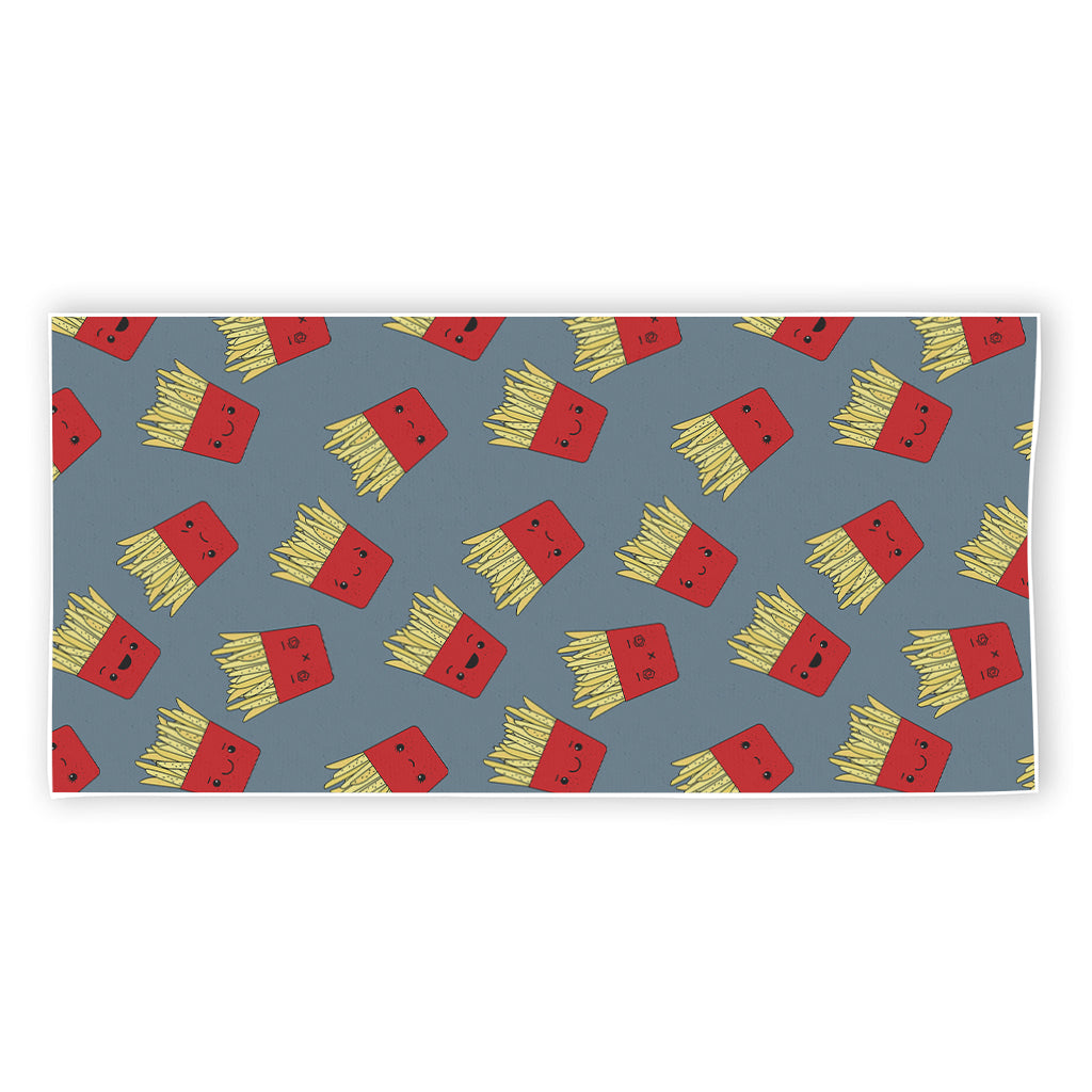 Cute French Fries Pattern Print Beach Towel