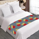 Cute French Fries Pattern Print Bed Runner