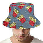 Cute French Fries Pattern Print Bucket Hat