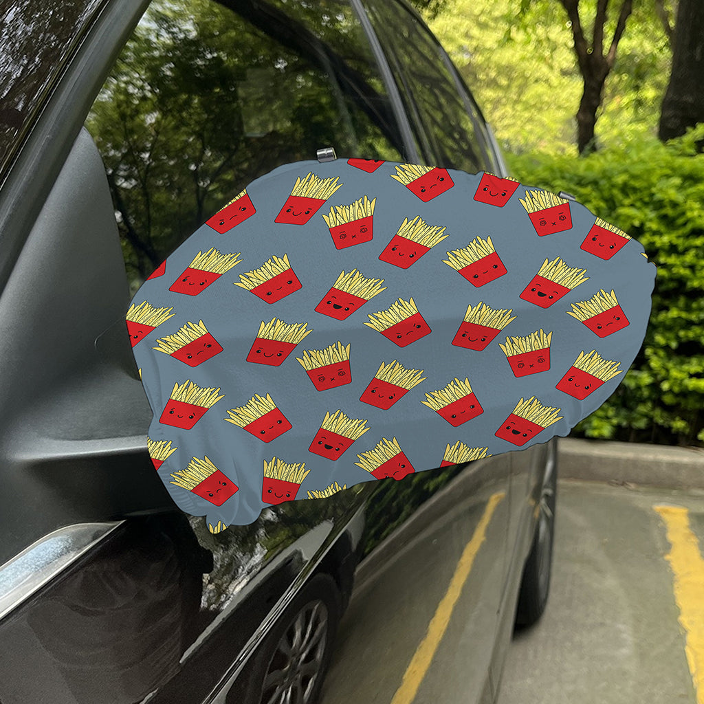 Cute French Fries Pattern Print Car Side Mirror Covers