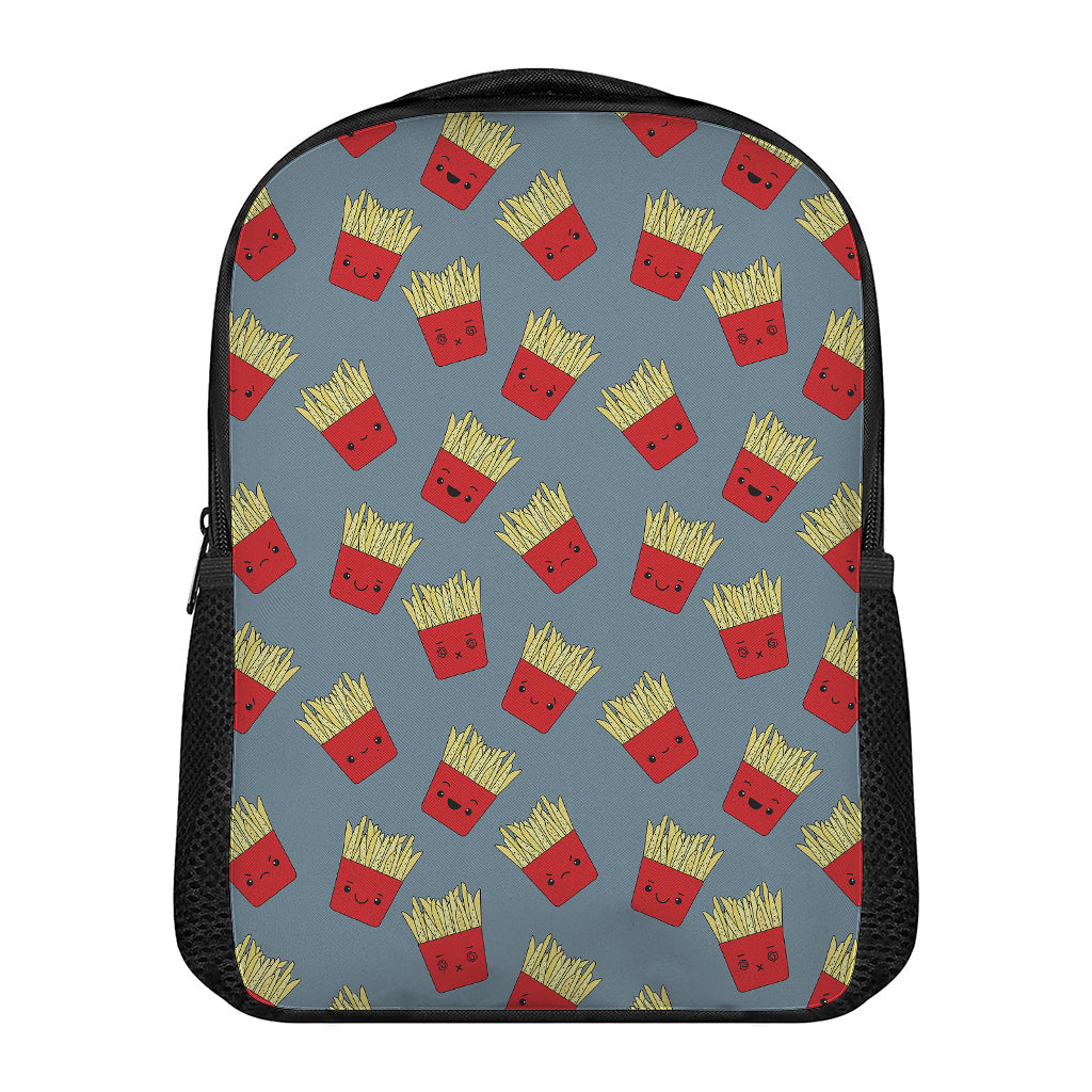 Cute French Fries Pattern Print Casual Backpack