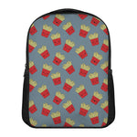 Cute French Fries Pattern Print Casual Backpack