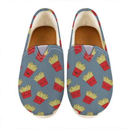 Cute French Fries Pattern Print Casual Shoes