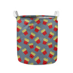 Cute French Fries Pattern Print Collapsible Laundry Basket
